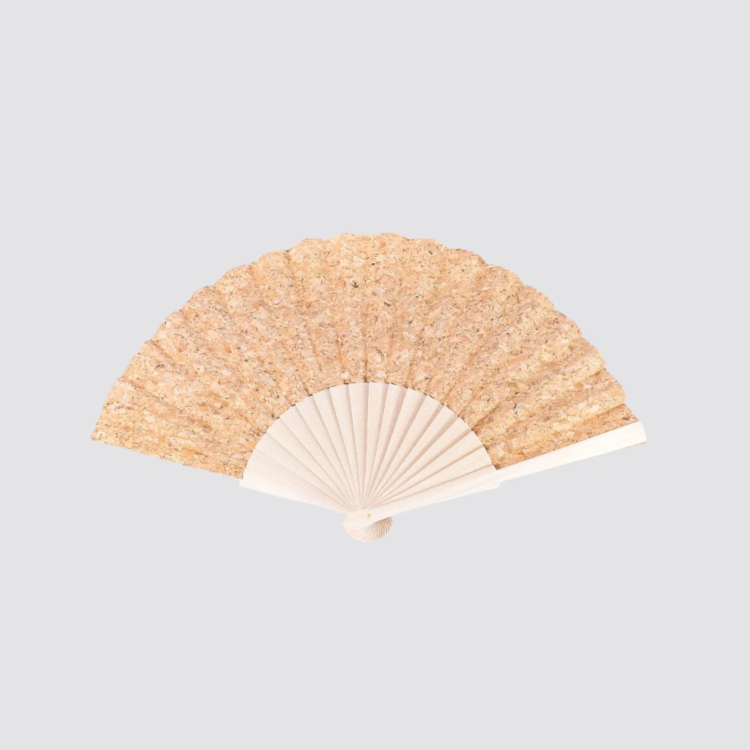 Cork Antique Wooden Folding Hand Fan