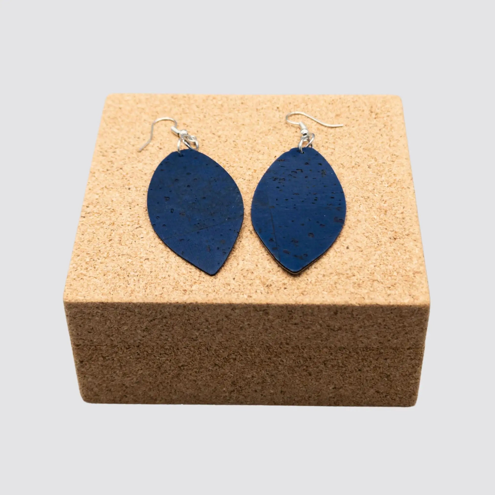Women's Cork Earrings in Square Gift Box