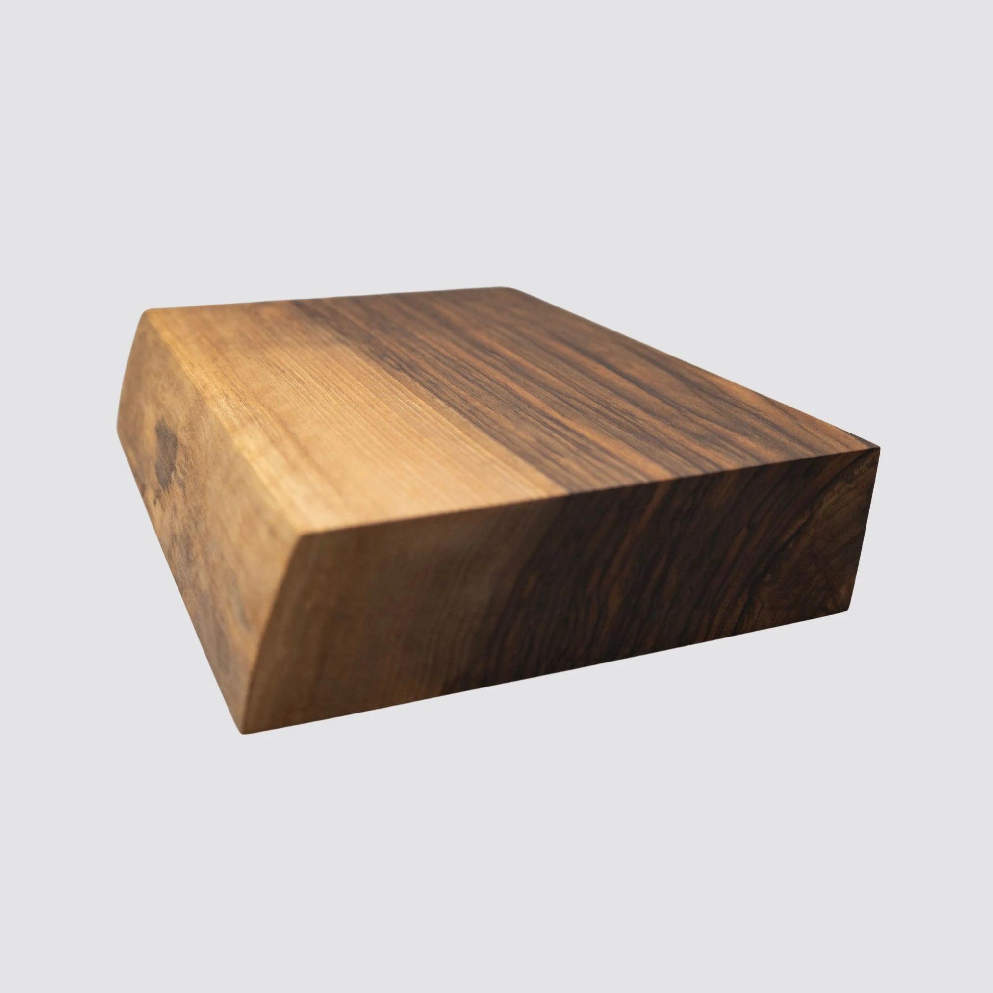 Handcrafted Walnut Butcher Block highlighting its thickness and durable construction.
