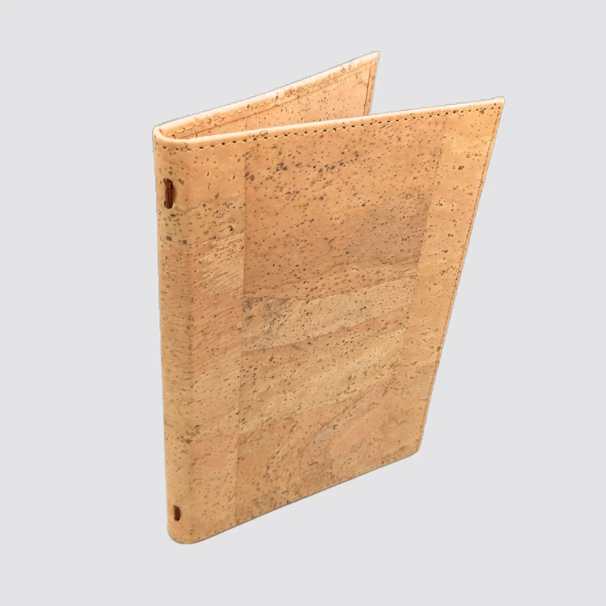 Customizable cork menu covers with a brand logo for cafes and hospitality venues.
