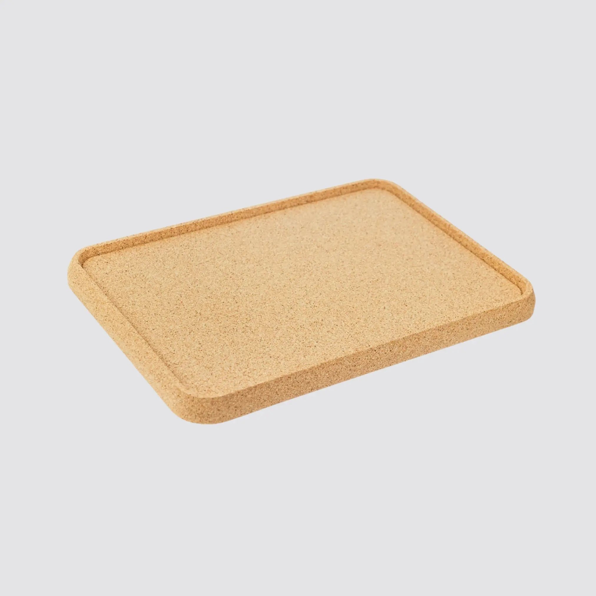 Eco-friendly cork serving tray ideal for serving snacks and drinks.