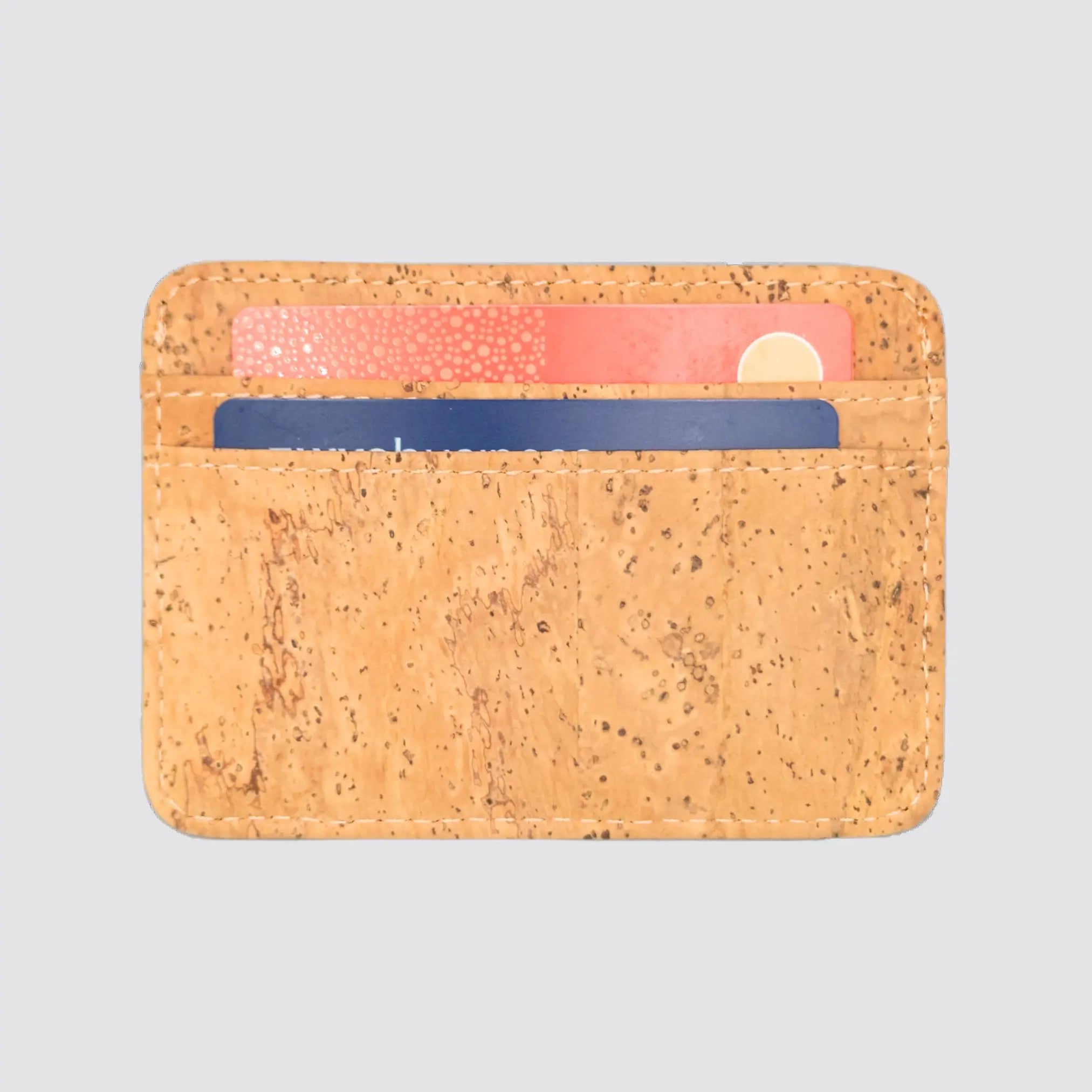 Eco-friendly slim cork wallet offering RFID protection and durability.