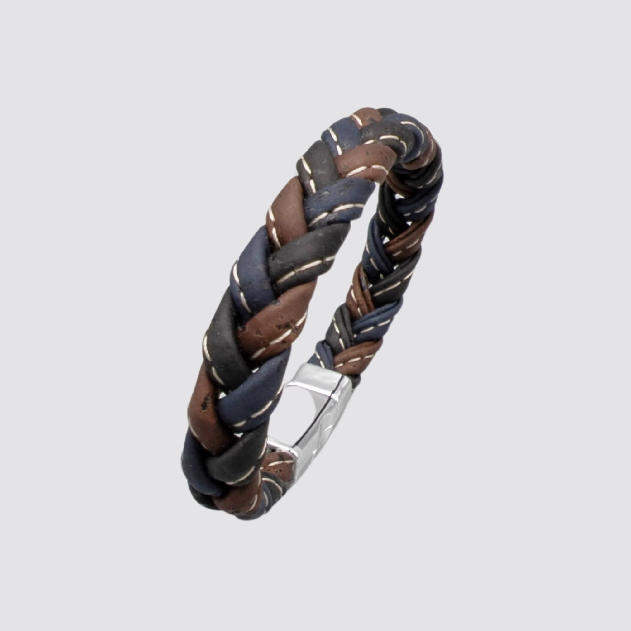 Lightweight braided cork bracelet for men with a sophisticated design.