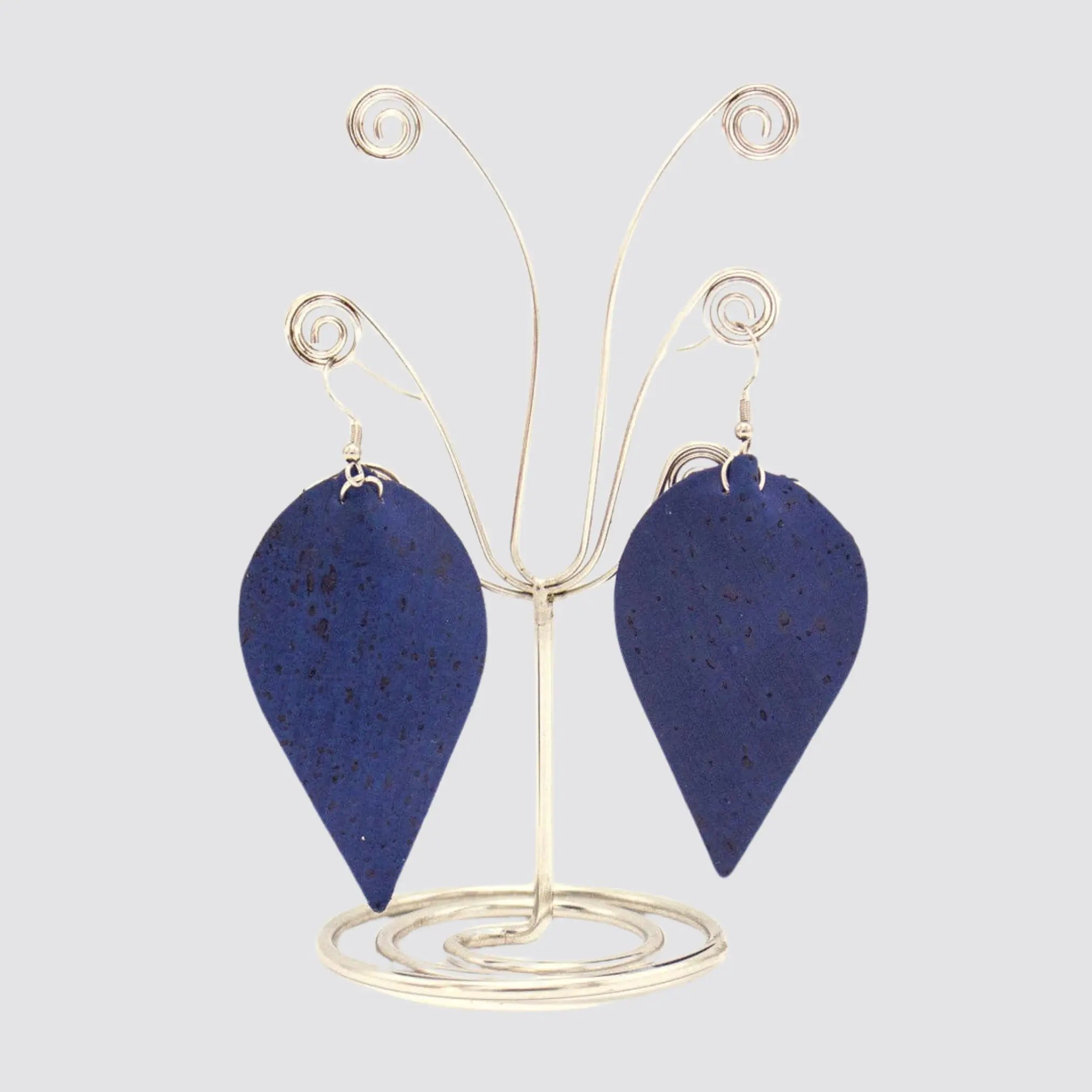 Lightweight cork drop earrings with an open centre, designed for all-day comfort.