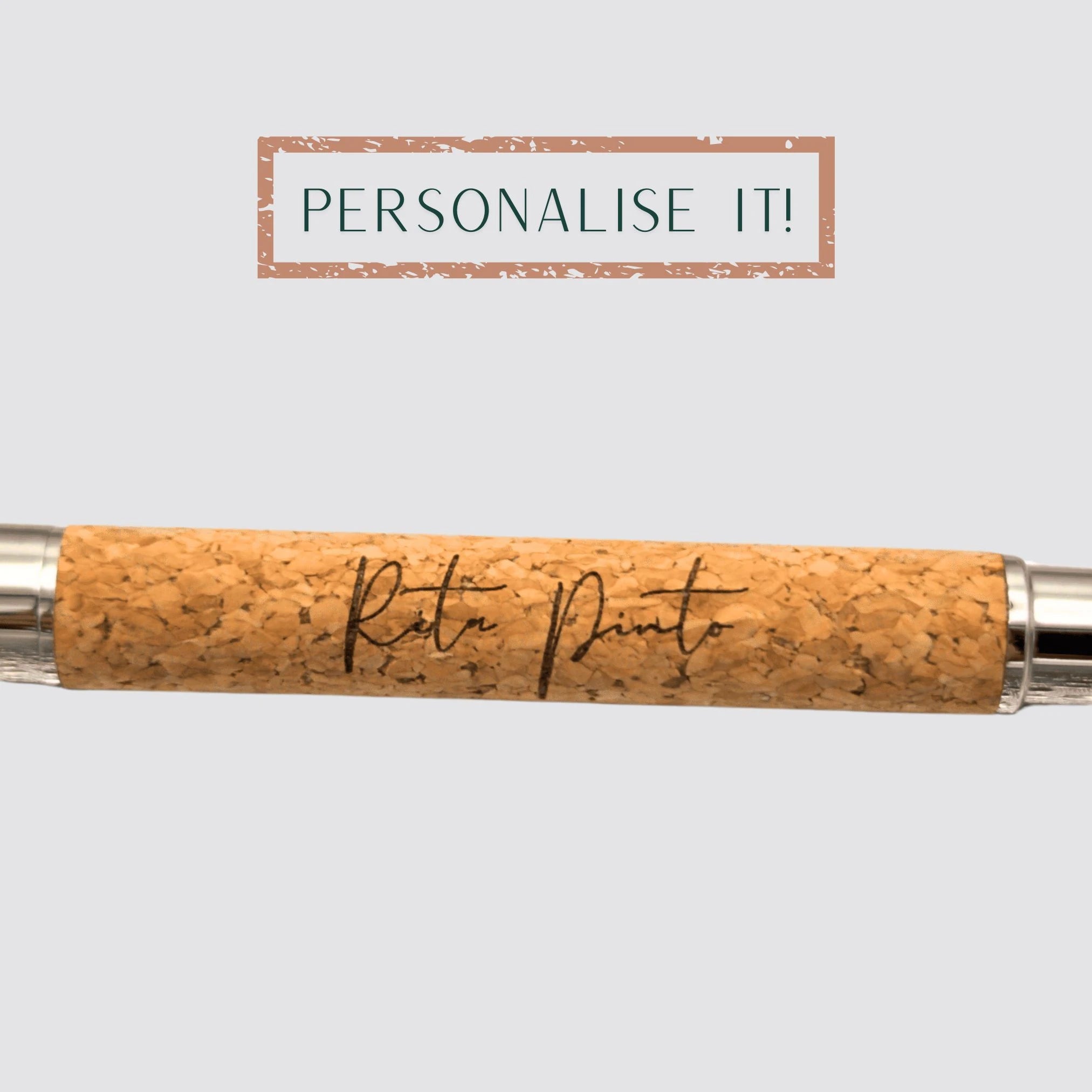 The luxurious pen is made of cork and personalised, making for a fabulous gift.