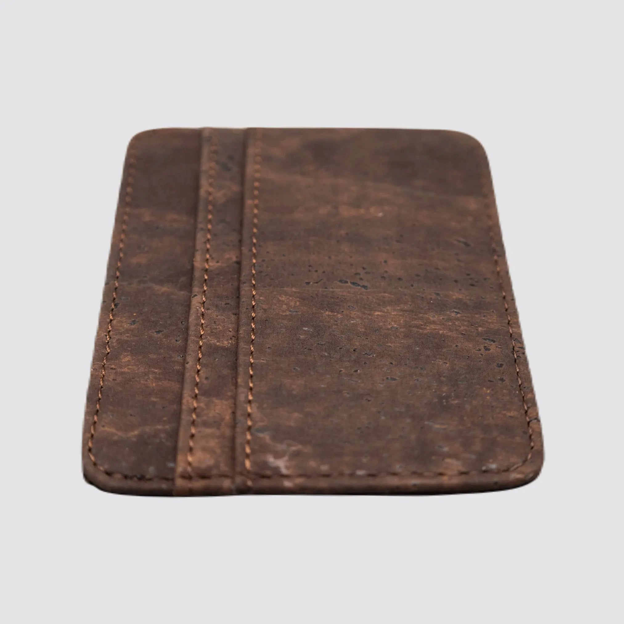 Luxury vegan cork wallet with RFID protection and organised storage.