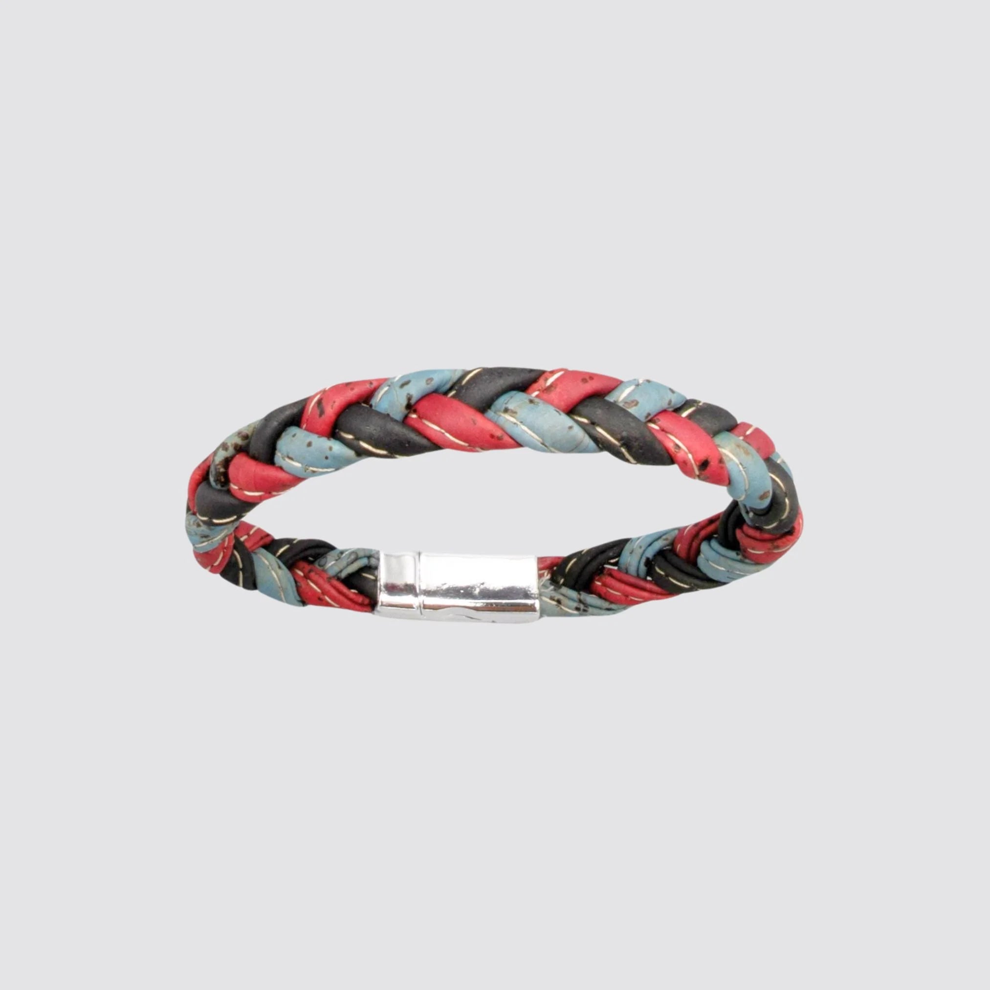 Men’s vegan cork leather bracelet with a sleek magnetic clasp.