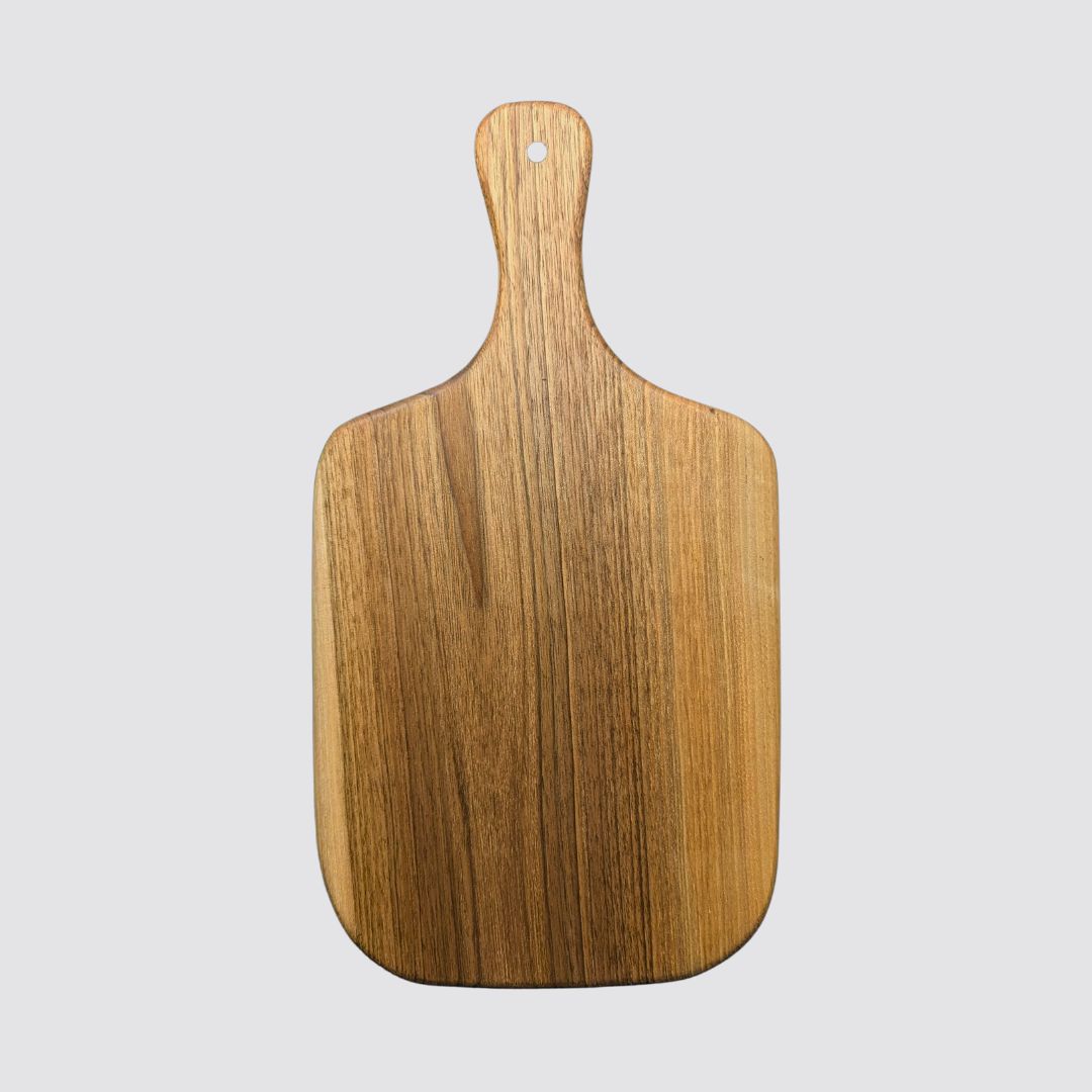 The Walnut board is reversible, thus suitable for both cutting and serving and is made from premium walnut wood.