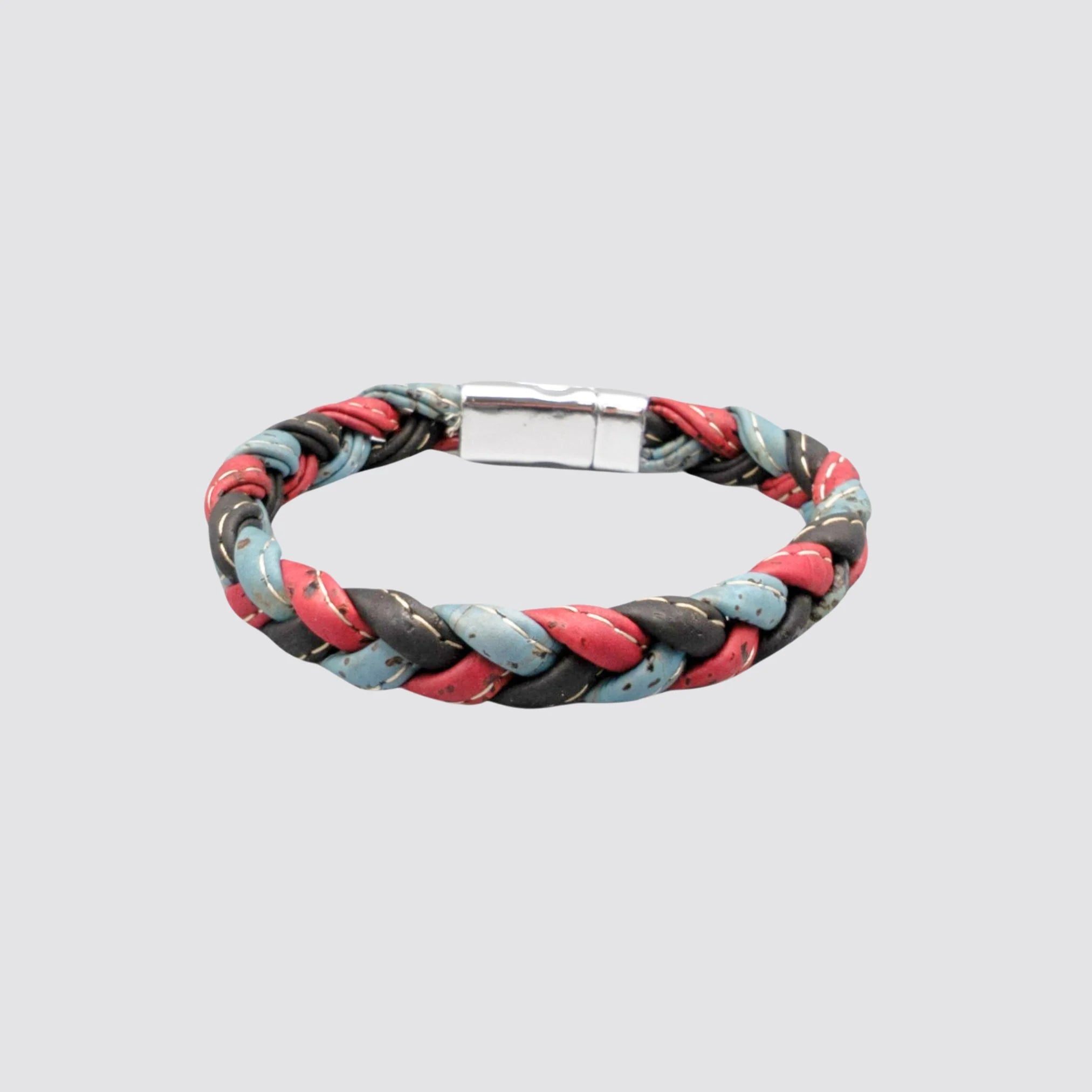 Stylish vegan cork leather bracelet with a minimalist and sleek appeal.