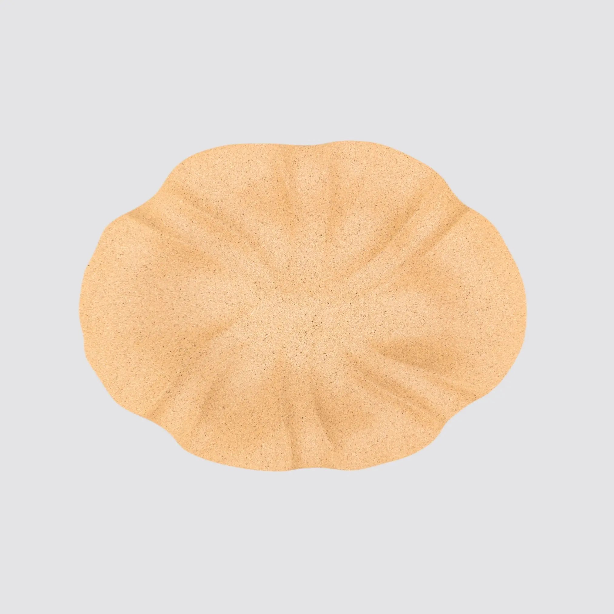 Sustainable cork fruit bowl with breathable design for keeping fruits fresh.