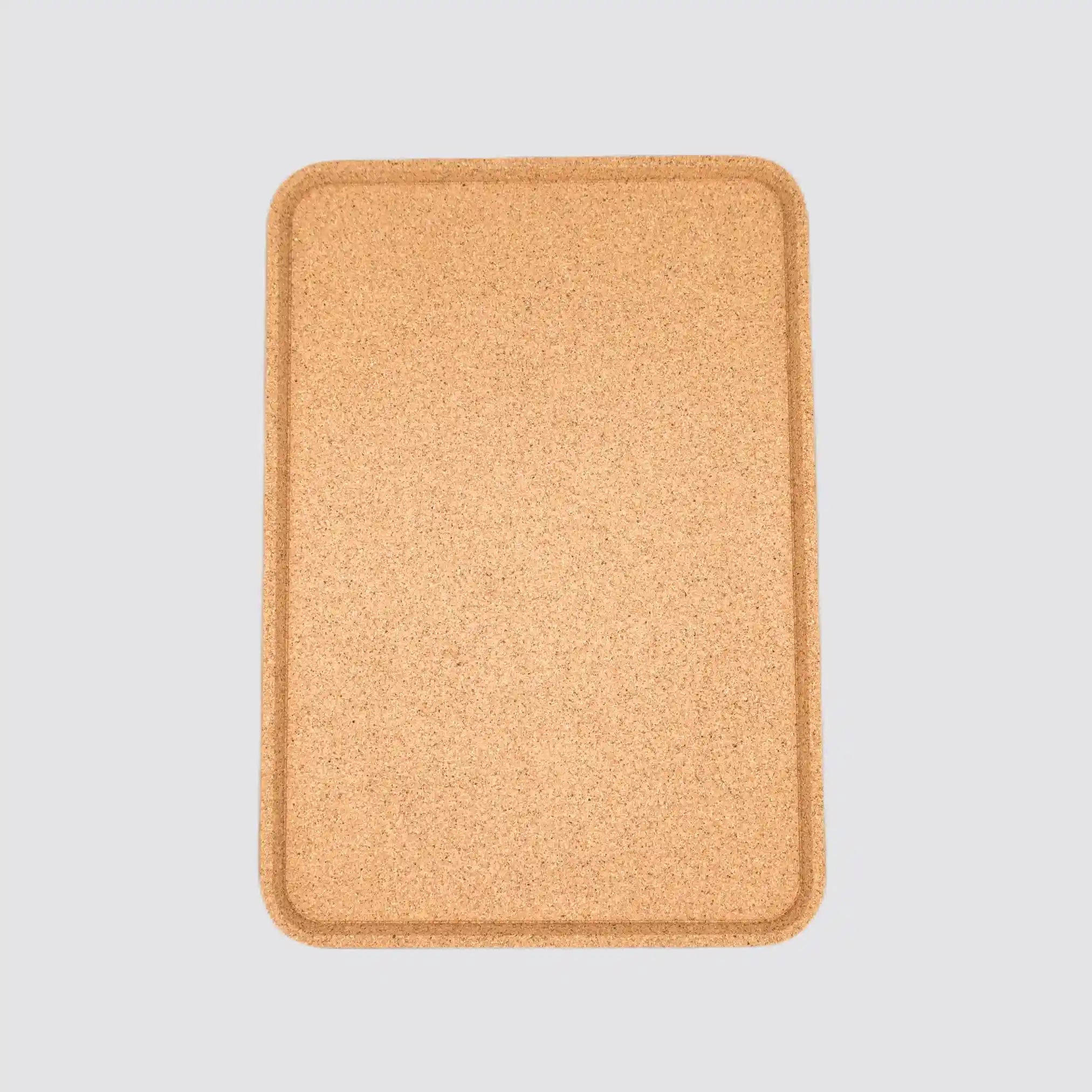 Sustainable cork tray perfect for serving coffee, glassware, and snacks.