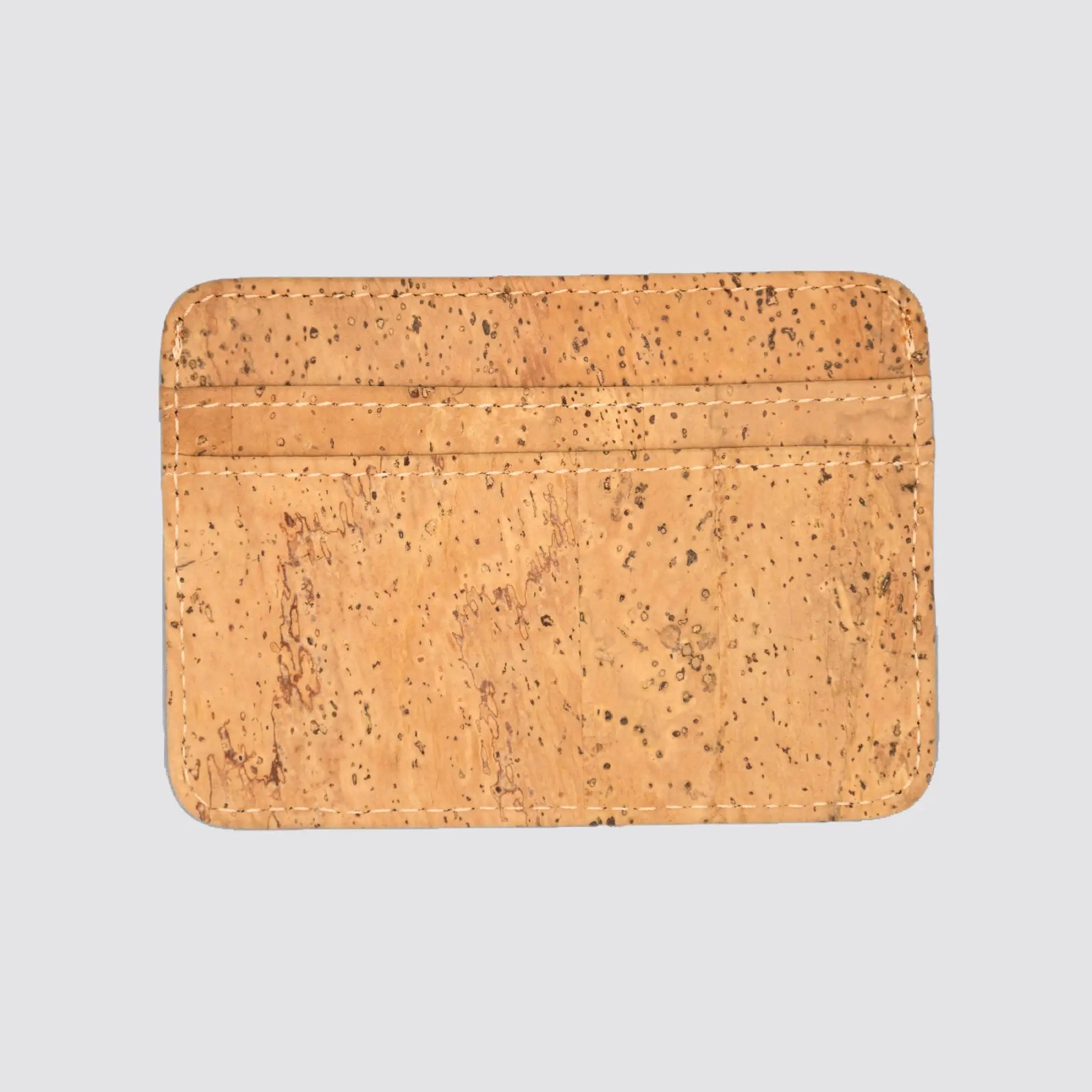 Unisex natural cork wallet featuring RFID-blocking technology for security.