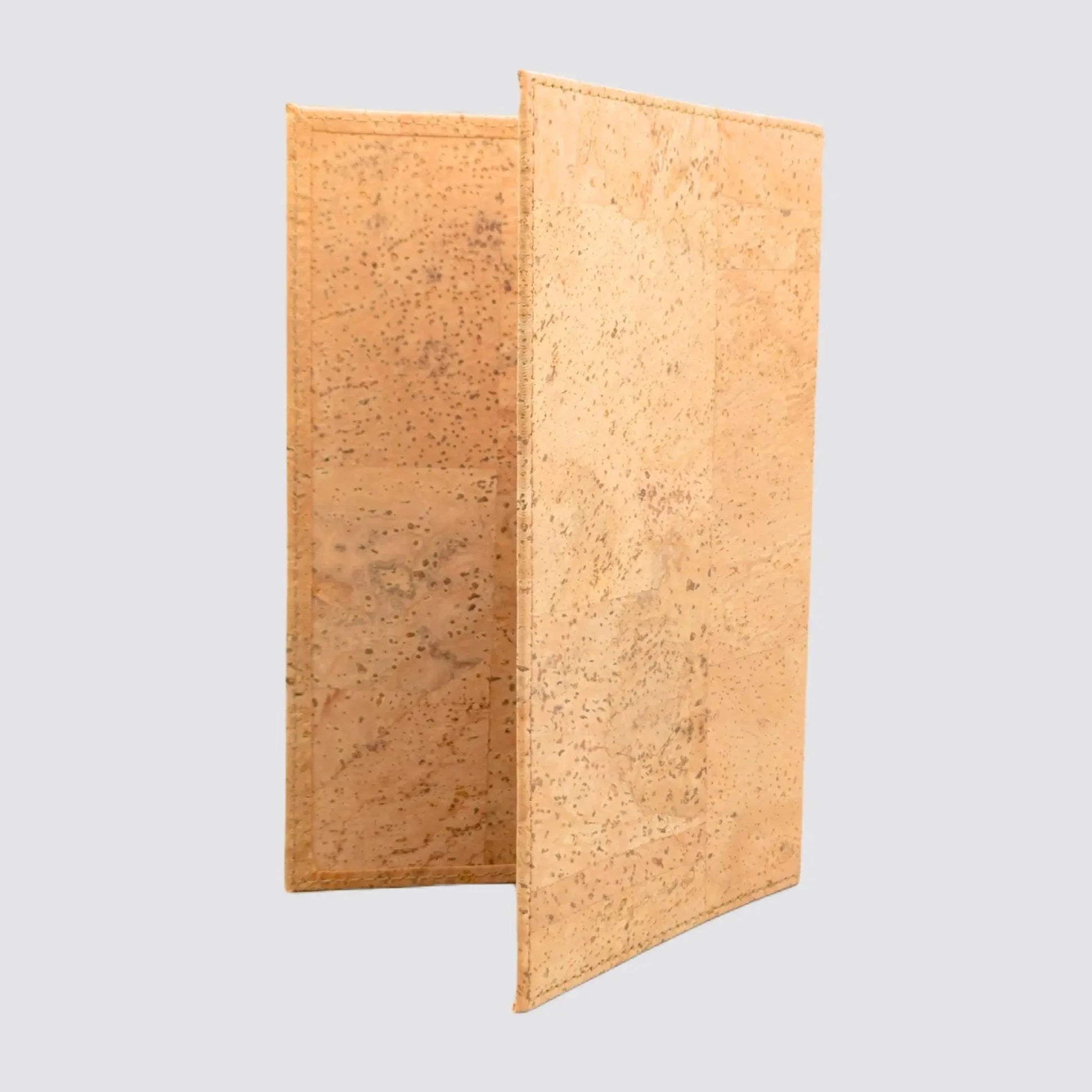 Vegan cork menu covers with customizable branding for restaurants, cafes, and bars.