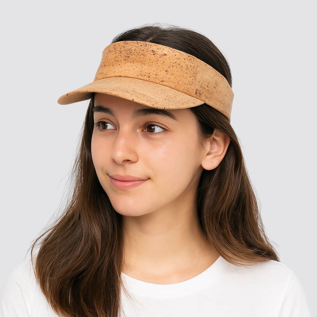 Natural cork sun visor cap One Size Fits All