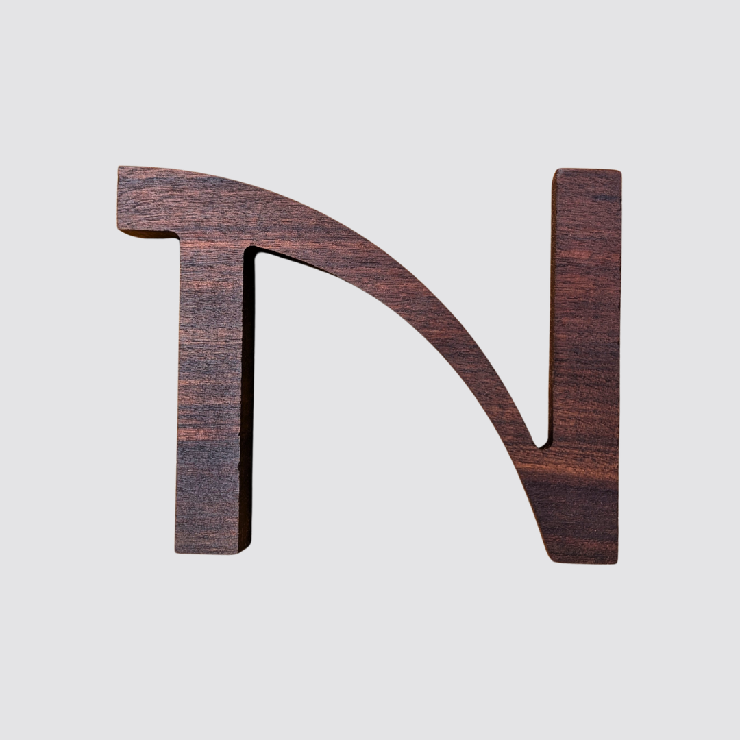 Custom 3D wooden letters for hotel reception and interior signage